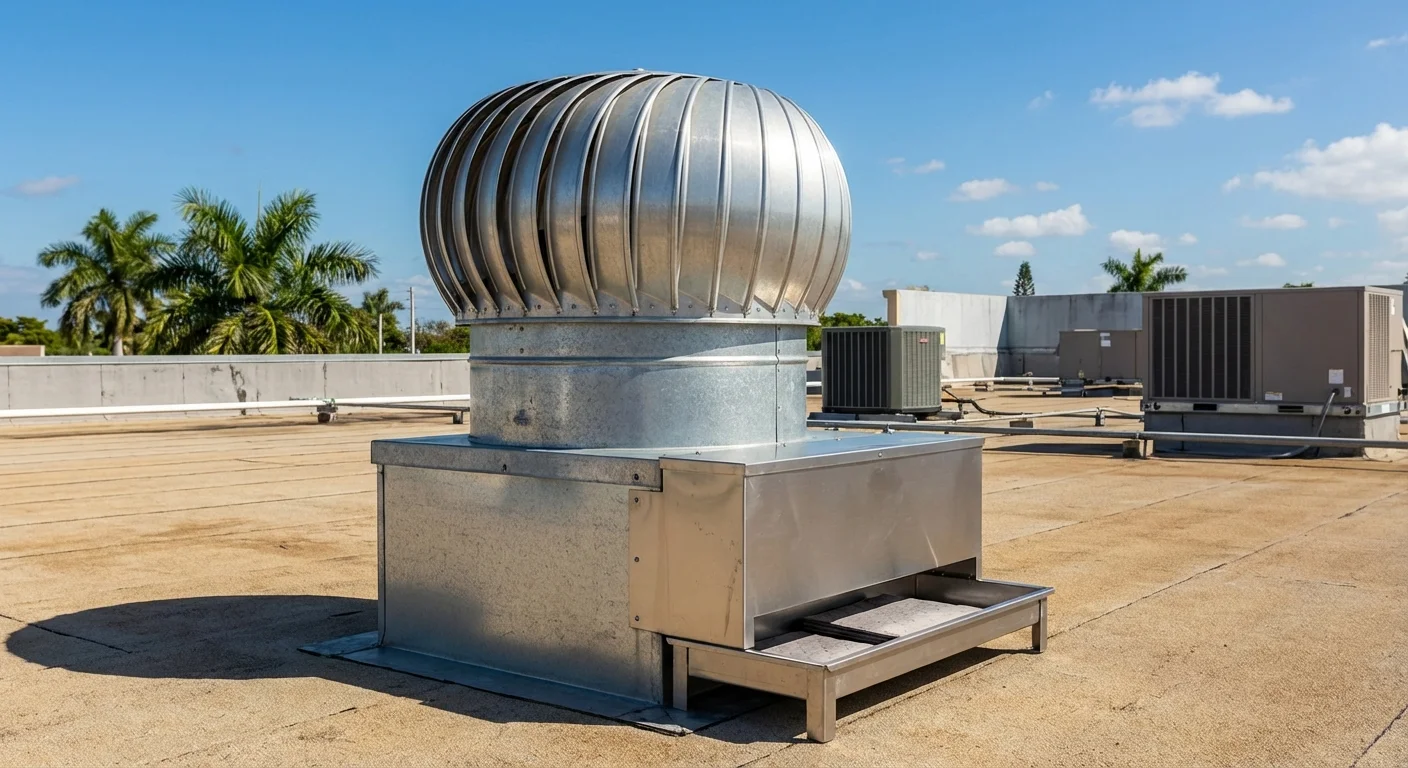 Rooftop grease containment system on an Miami restaurant roof